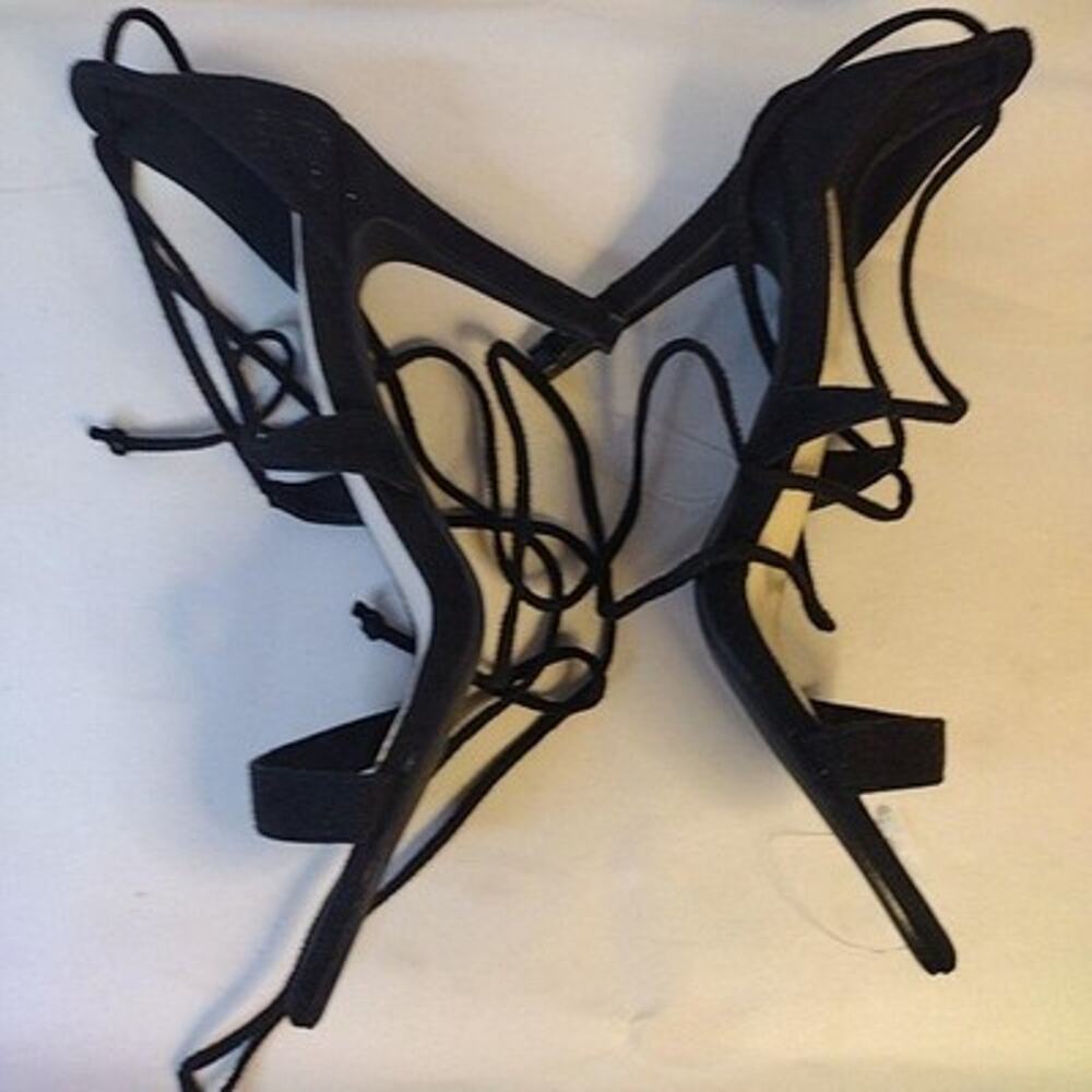 Olivia Sandals Womens Size 8 Black Strappy Stiletto Heel Buckle Dress Evening